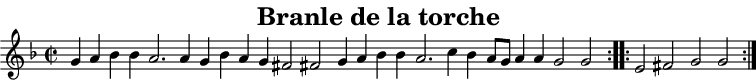 Partition de : Branle de la torche