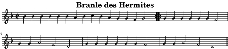 Partition de : Branle des Hermites