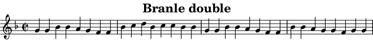 Partition de : Branle double