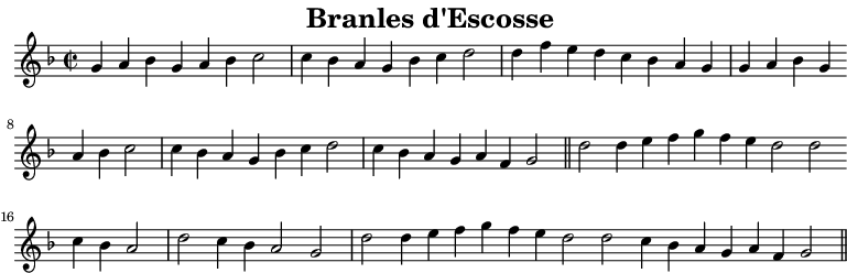 Partition de : Branles d'Escosse