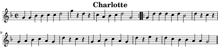 Partition de : Charlotte