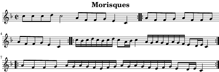 Partition de : Morisques