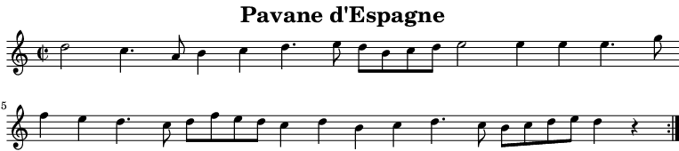 Partition de : Pavane d'Espagne