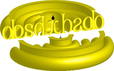 desdichado en ambigramme, version 3 dimensions